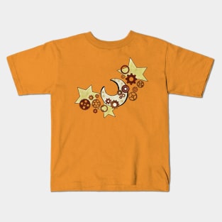 Steampunk Crescent Moon Kids T-Shirt